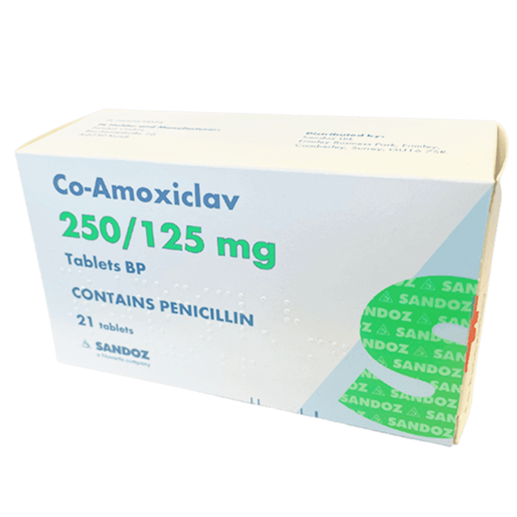 Co-Amoxiclav 375mg Tablets (Pack Size 21)