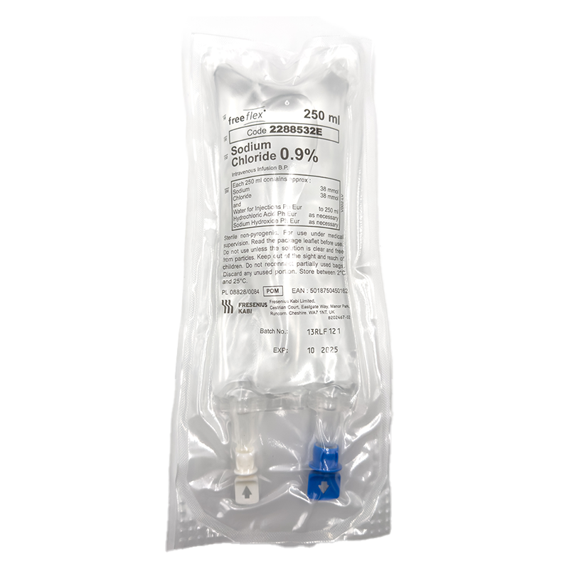 Sodium Chloride 0.9% IV Bag 250ml (Single)