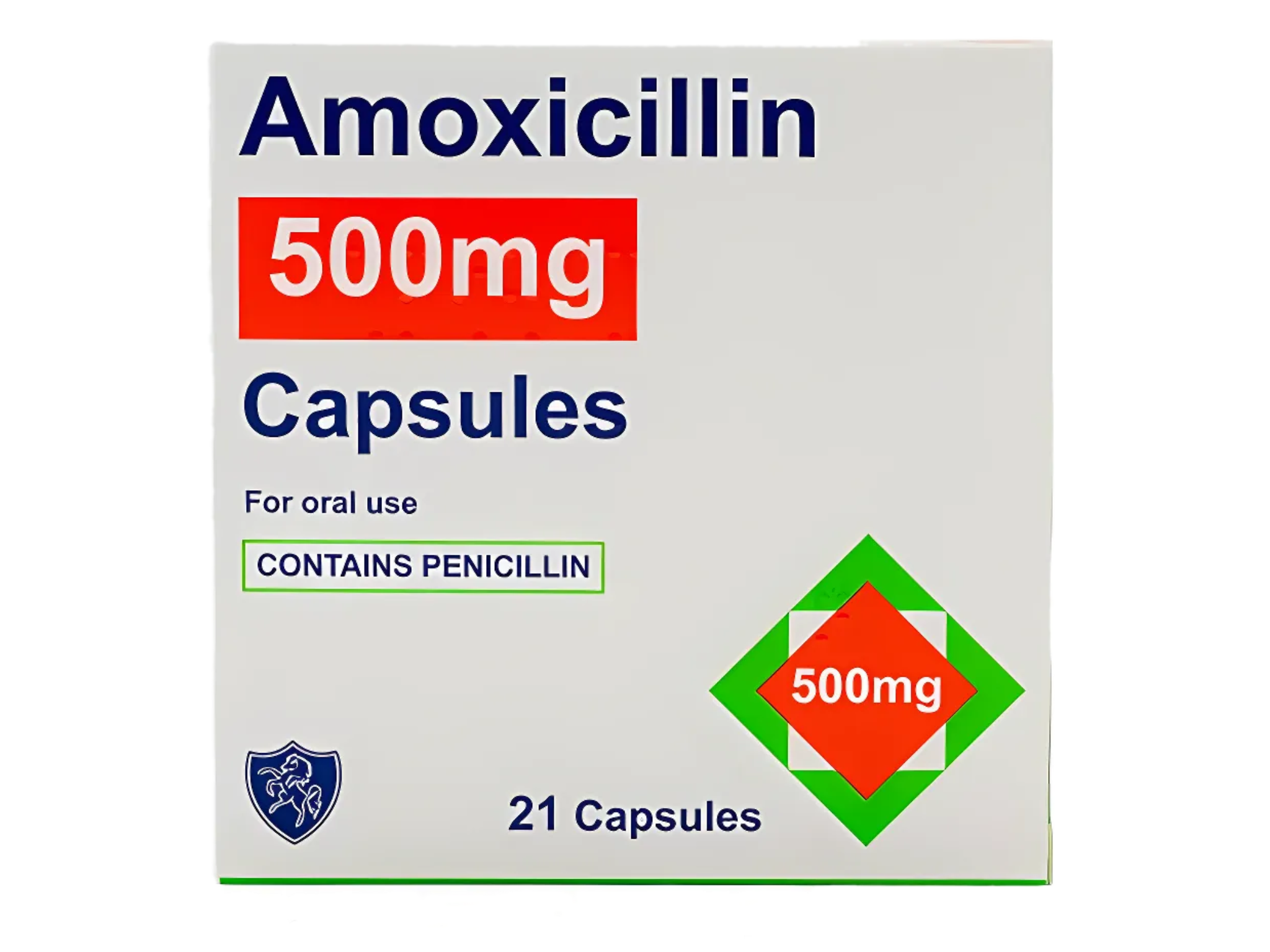 Amoxicillin 500mg Capsules (Pack Size 21)